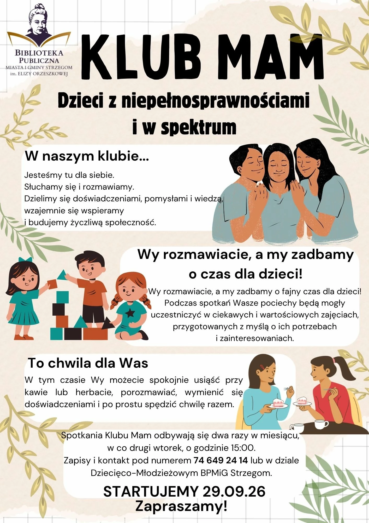 Klub Mam wraca po wakacjach do strzegomskiej biblioteki