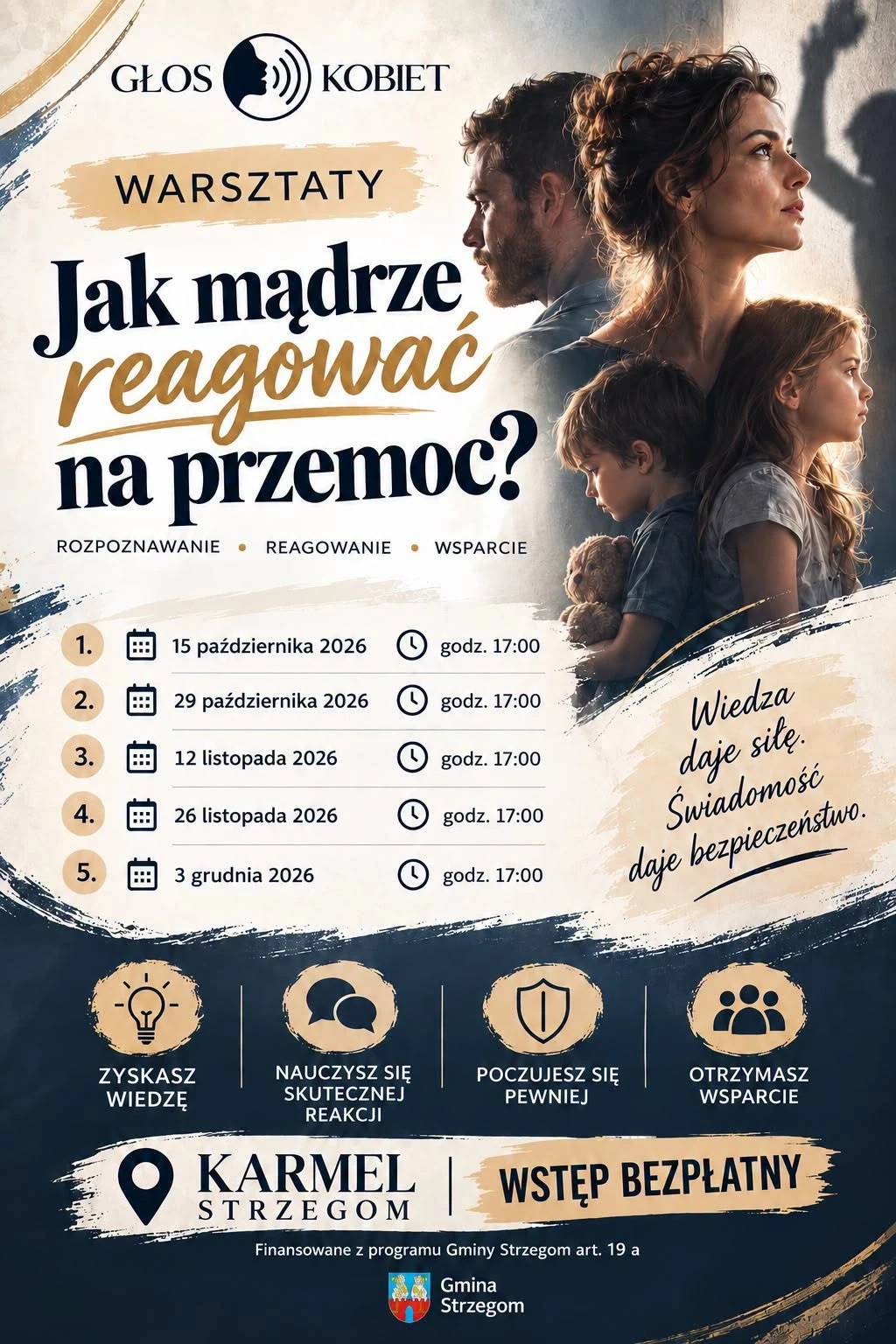 Bezpłatne warsztaty o reagowaniu na przemoc w Strzegomiu