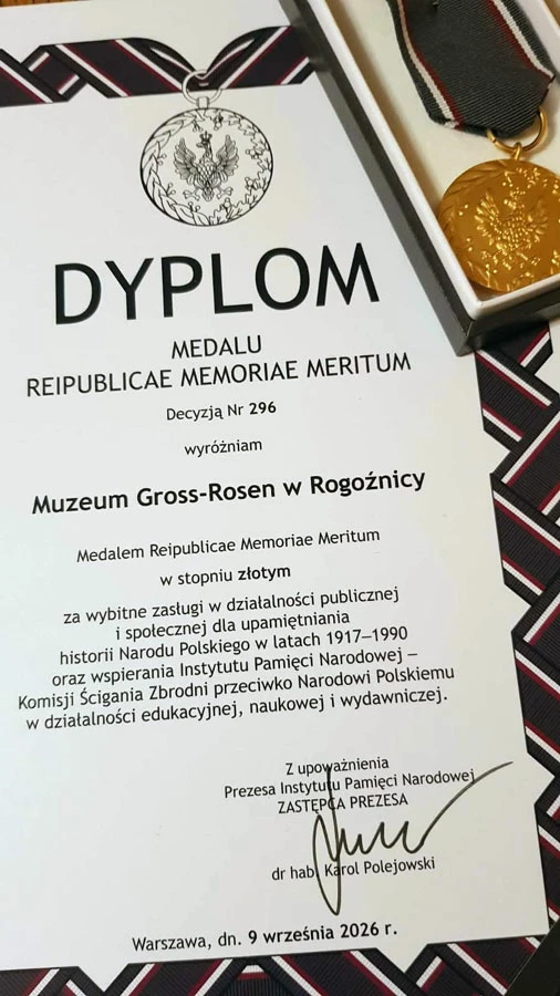 Muzeum Gross-Rosen uhonorowane złotym medalem IPN - zdjęcie 1
