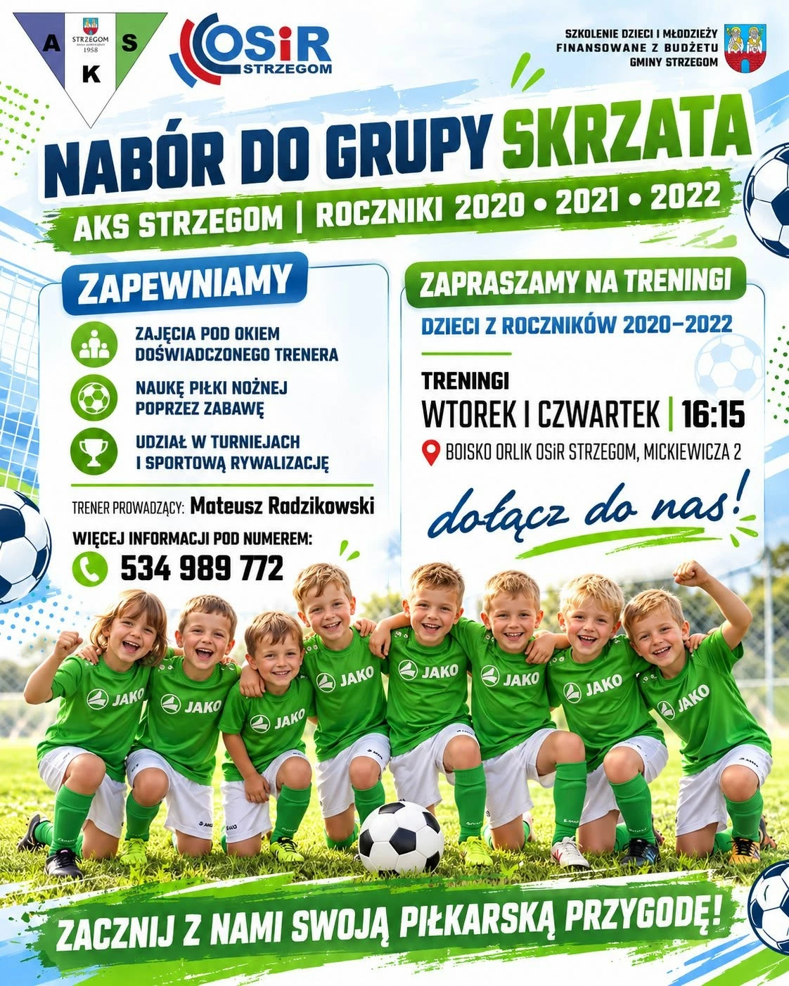 AKS Strzegom prowadzi nabór do grupy Skrzata