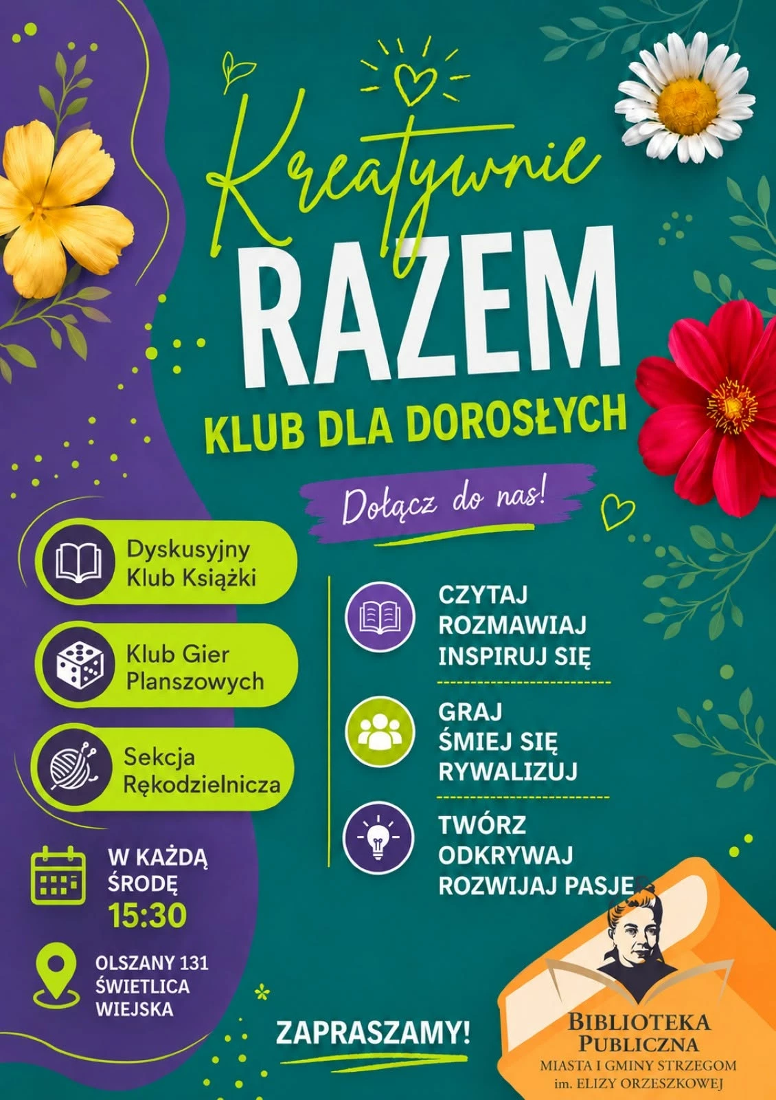 „Kreatywnie Razem” w Olszanach. Klub dla dorosłych
