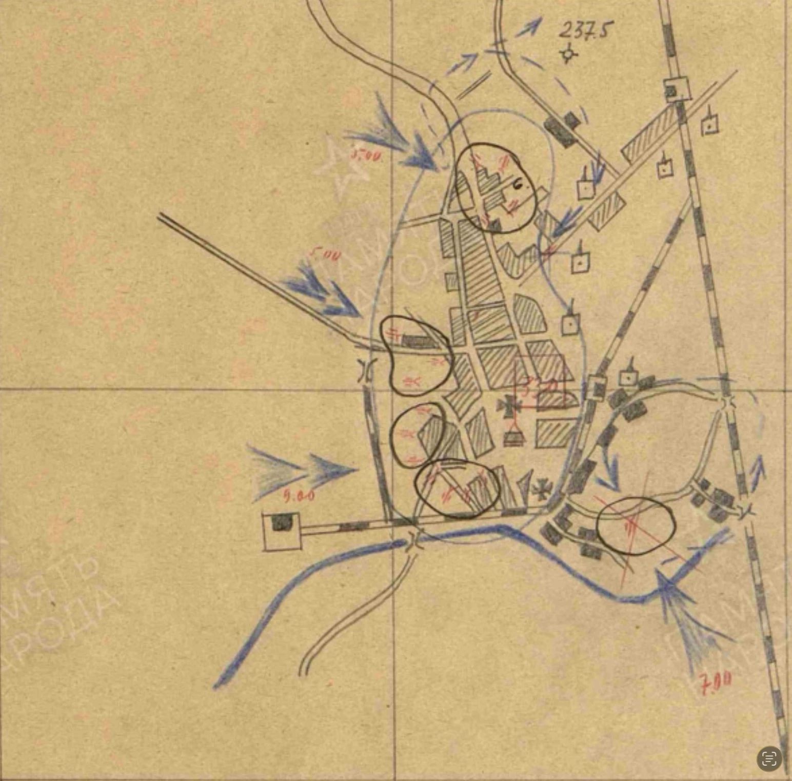 Sytuacja w Strzegomiu 9 marca 1945 roku.

Fragment z książki
Strzegom 1945
Robert Primke