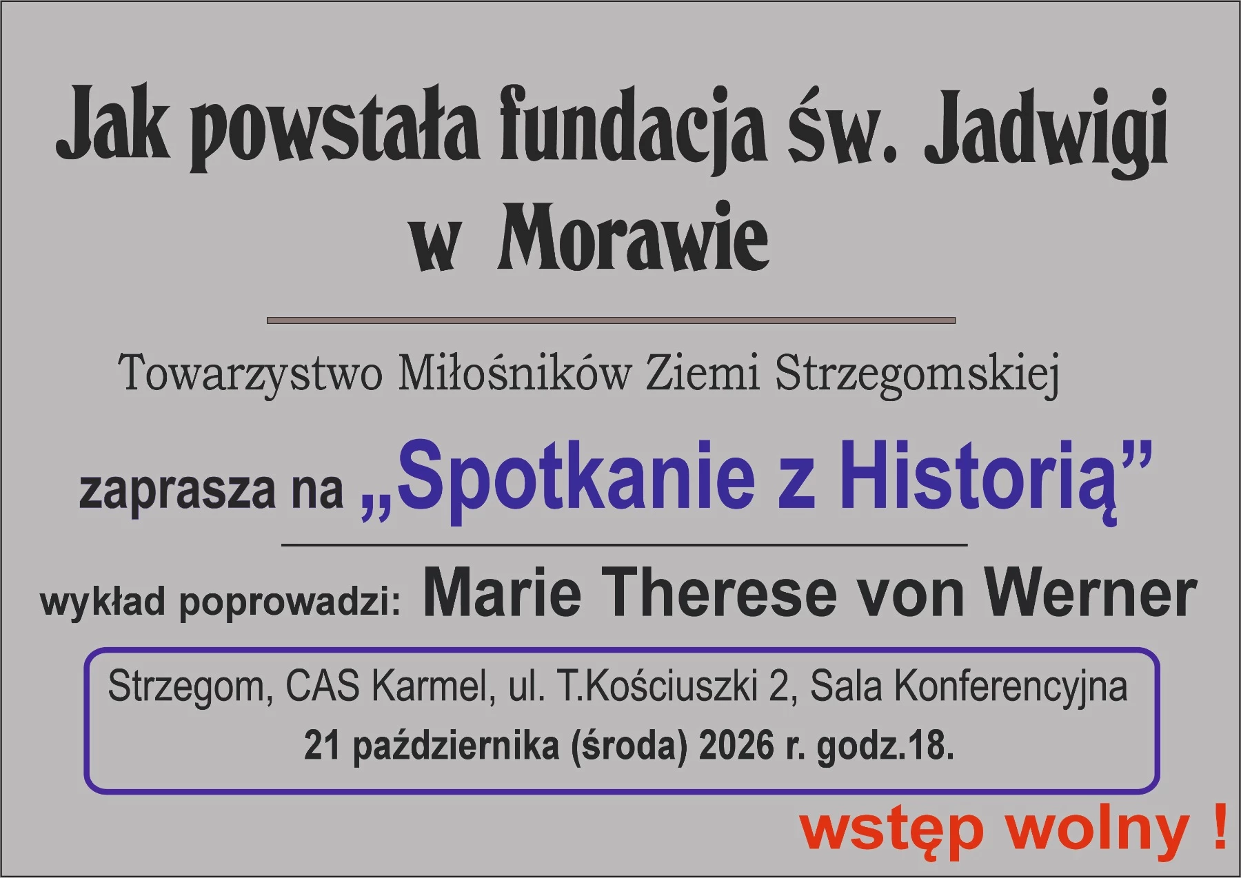 Jak powstała Fundacja św. Jadwigi? Spotkanie w Strzegomiu