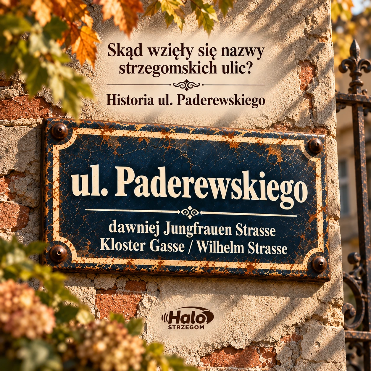 Od klasztoru do Wilhelmstraße. Historia ulicy Paderewskiego w Strzegomiu