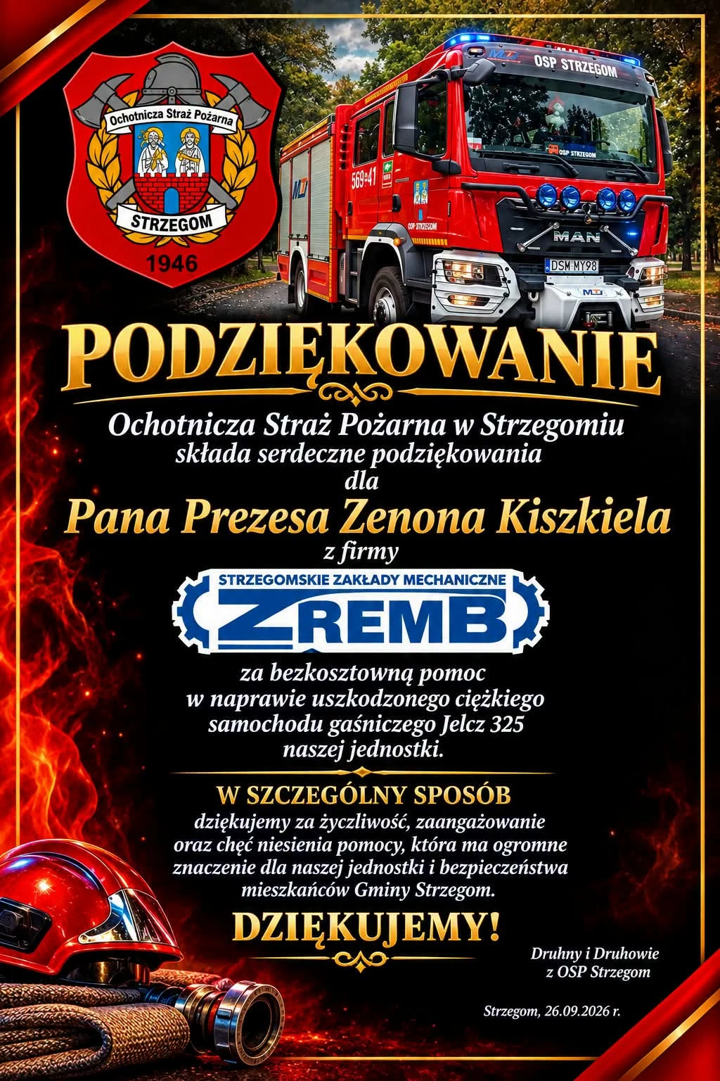 Jelcz OSP Strzegom wróci do służby po naprawie