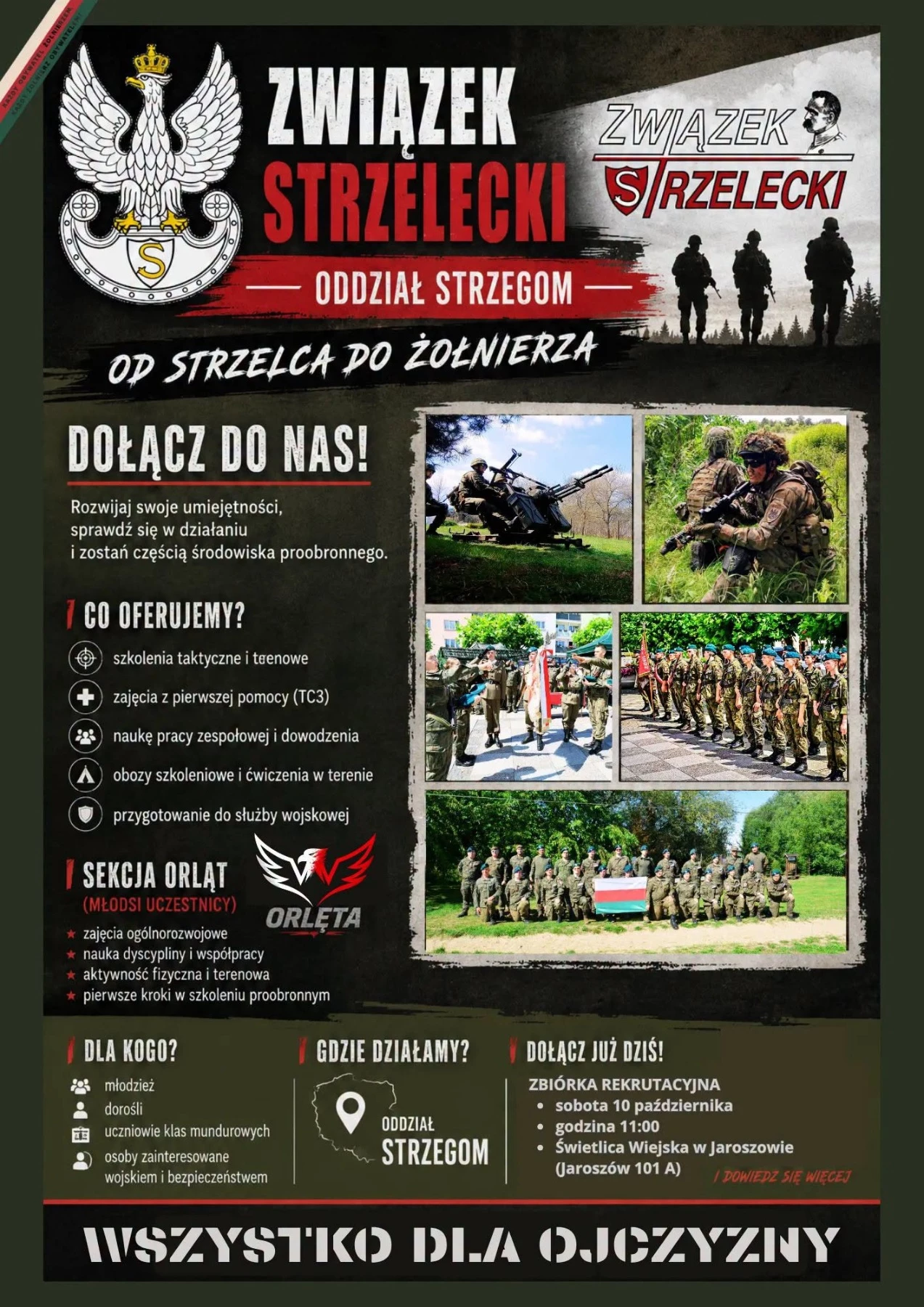 Strzegomscy strzelcy prowadzą nabór. Spotkanie w Jaroszowie