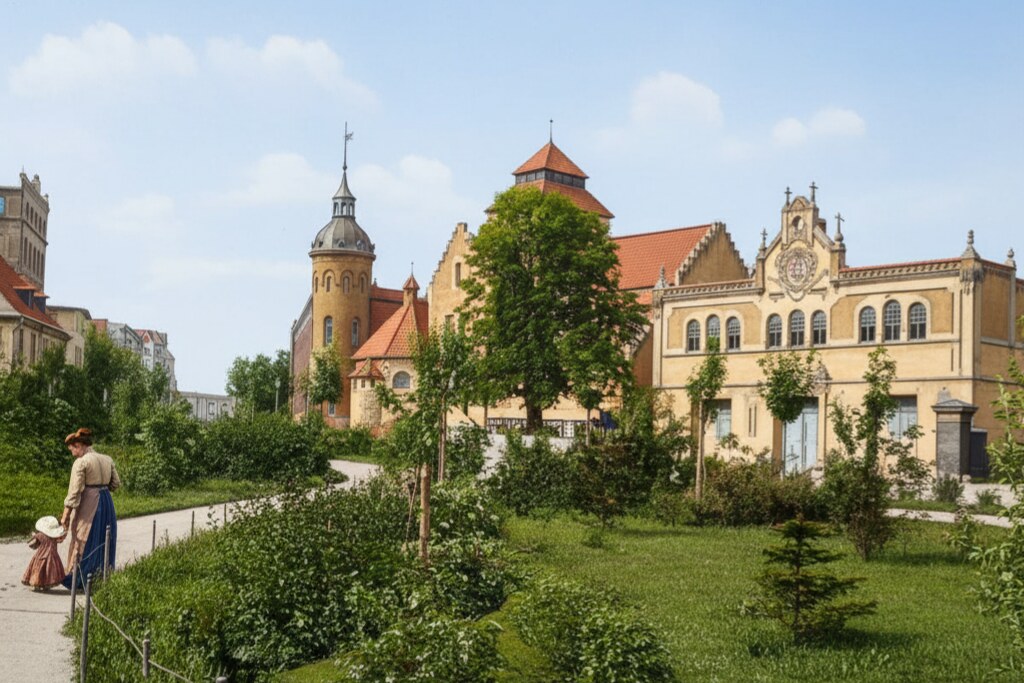 Striegau, Łaźnia i Straż pożarna.