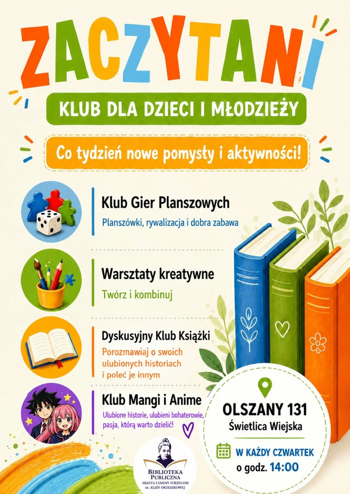 „Zaczytani” w Olszanach. Czwartkowe spotkania dla młodych