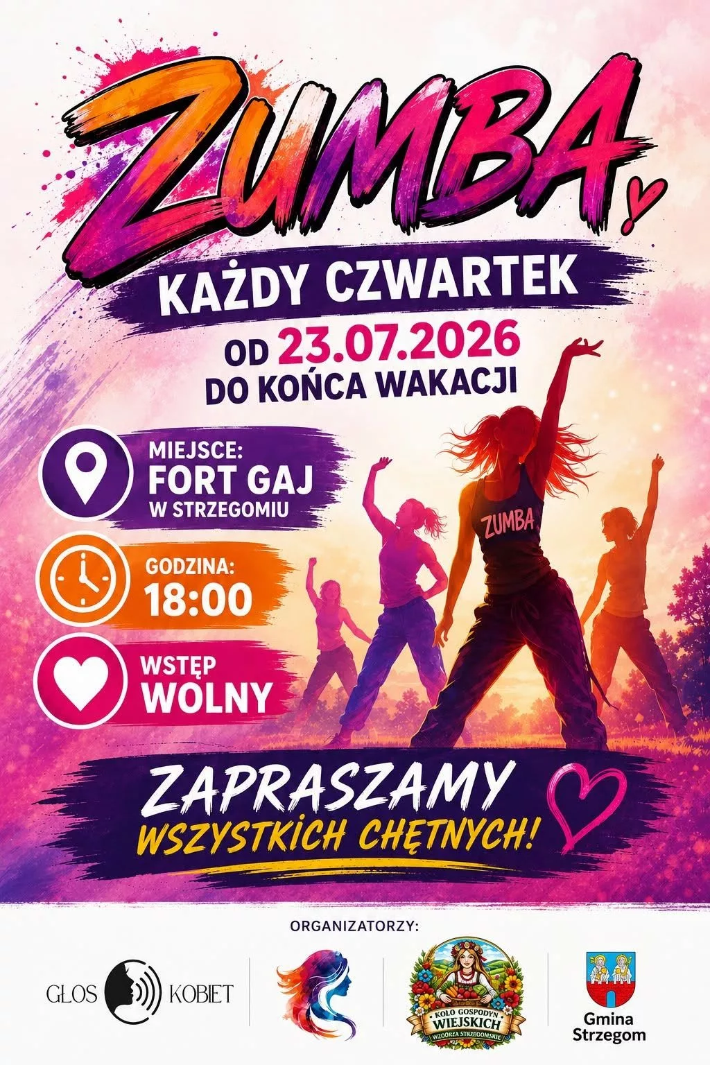 Zumba pod chmurką w Forcie Gaj. Darmowe zajęcia w każdy czwartek do końca wakacji