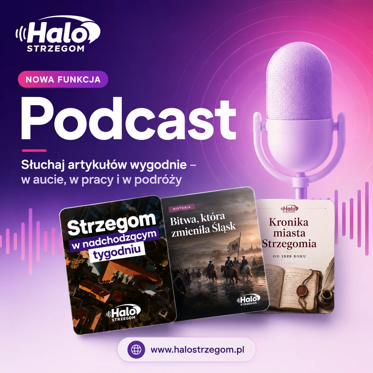 Halo Strzegom teraz także do słuchania. Ruszyła nowa sekcja „Podcast”