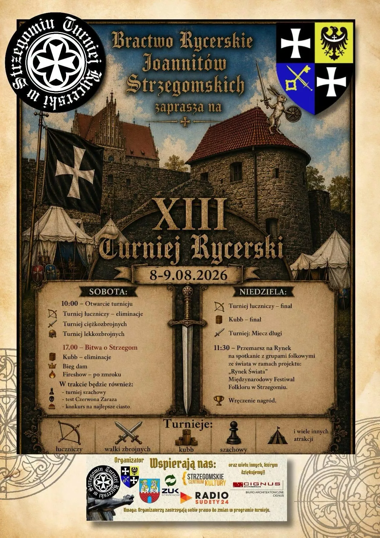 XIII Turniej Rycerski wraca do Strzegomia
