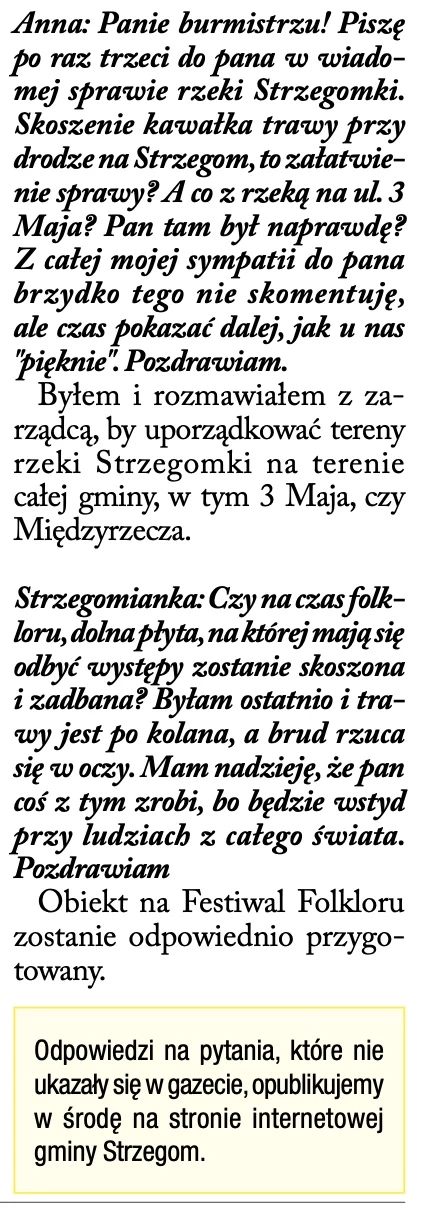 „Za poprzedniego burmistrza było koszone co roku”? Archiwa pokazują, że problemy ze Strzegomką były także wcześniej - zdjęcie 5