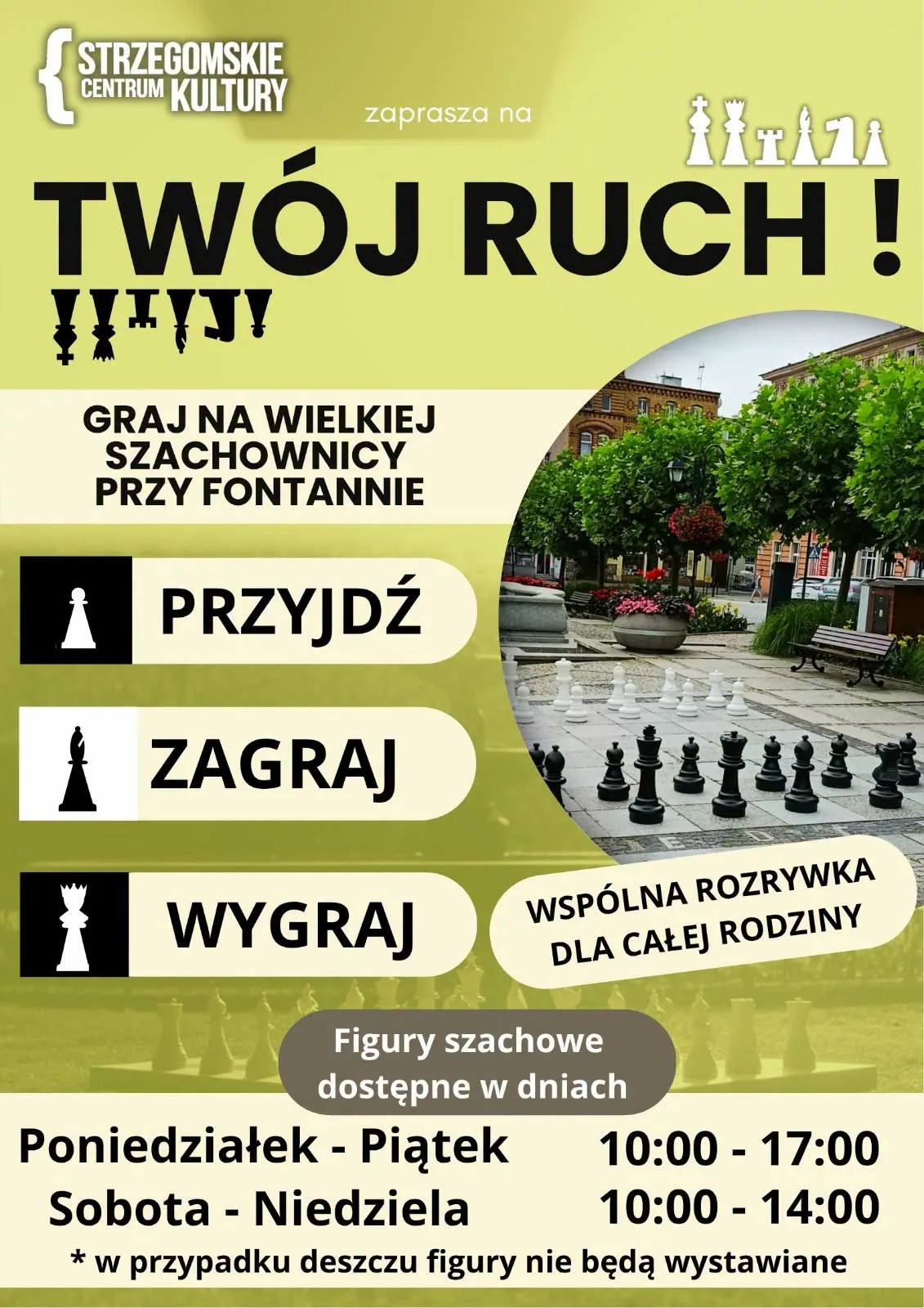 Wielkie szachy pojawią się przy fontannie w Strzegomiu. Zagrać będzie mógł każdy
