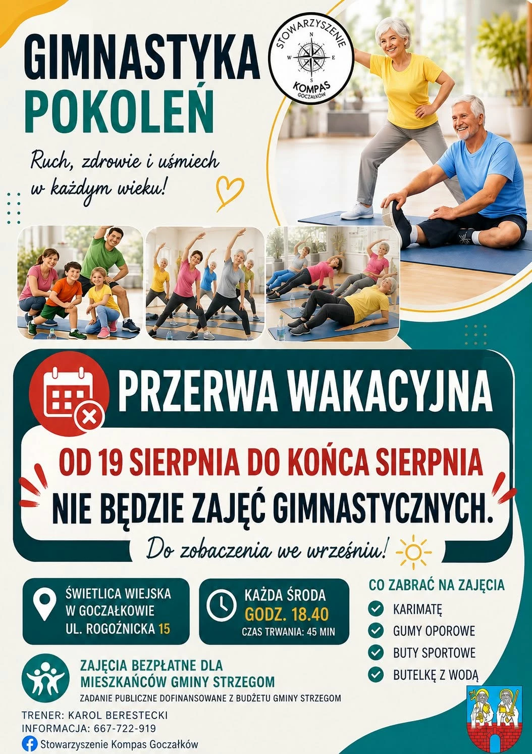Wakacyjna przerwa w „Gimnastyce Pokoleń” w Goczałkowie