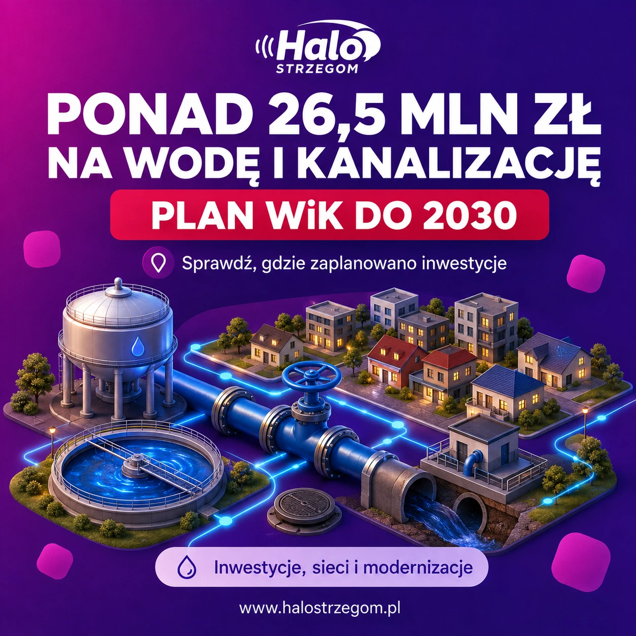 Ponad 26,5 mln zł na wodę i kanalizację. Rada przyjęła plan WiK do 2030 roku