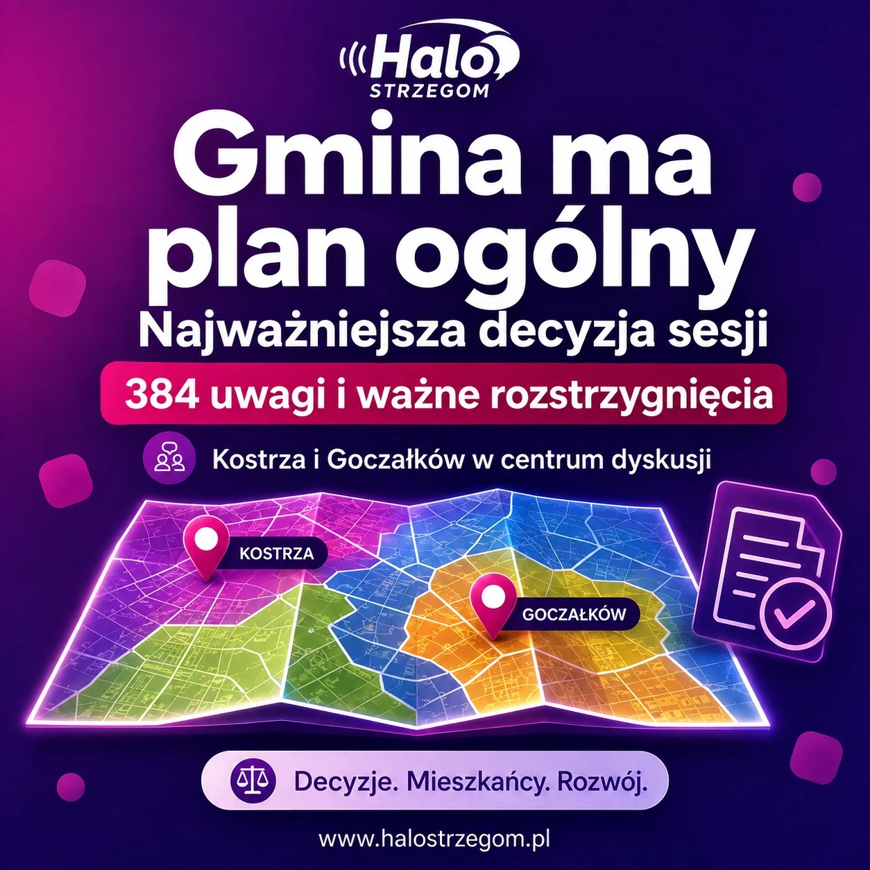 Plan ogólny, drogi, Strzegomka i hala sportowa. Co przyniosła sesja Rady Miejskiej w Strzegomiu?