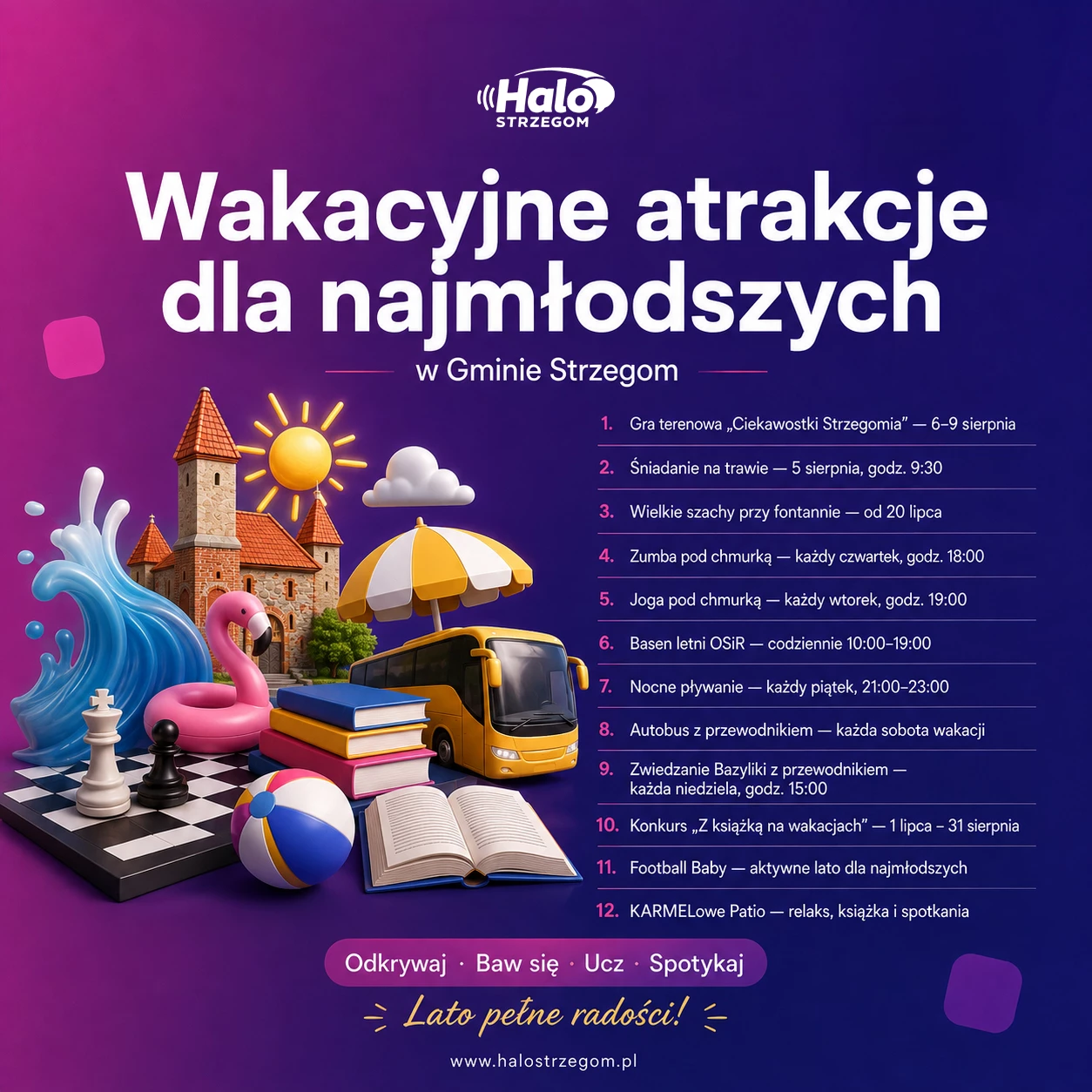 Wakacyjne atrakcje dla najmłodszych w Gminie Strzegom