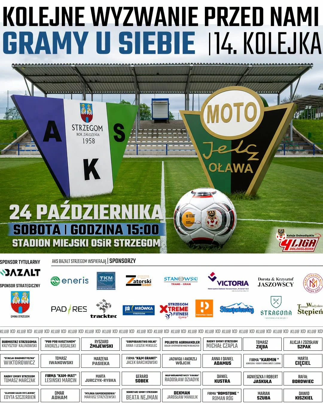 AKS Strzegom podejmie Moto-Jelcz Oława. Tylko dwa punkty różnicy