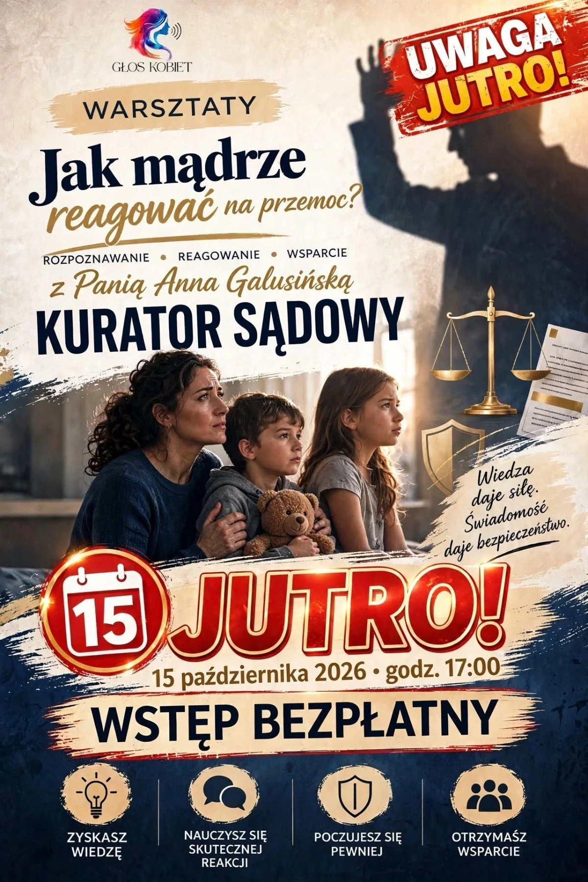 Jak reagować na przemoc? Bezpłatne warsztaty w Strzegomiu