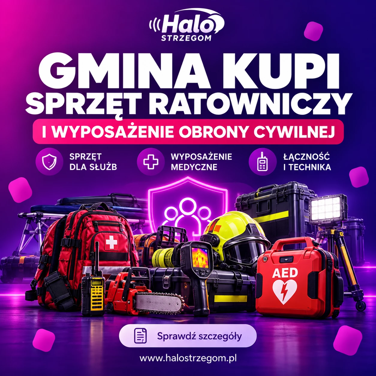 Strzegom kupi sprzęt ratowniczy i wyposażenie magazynu OC