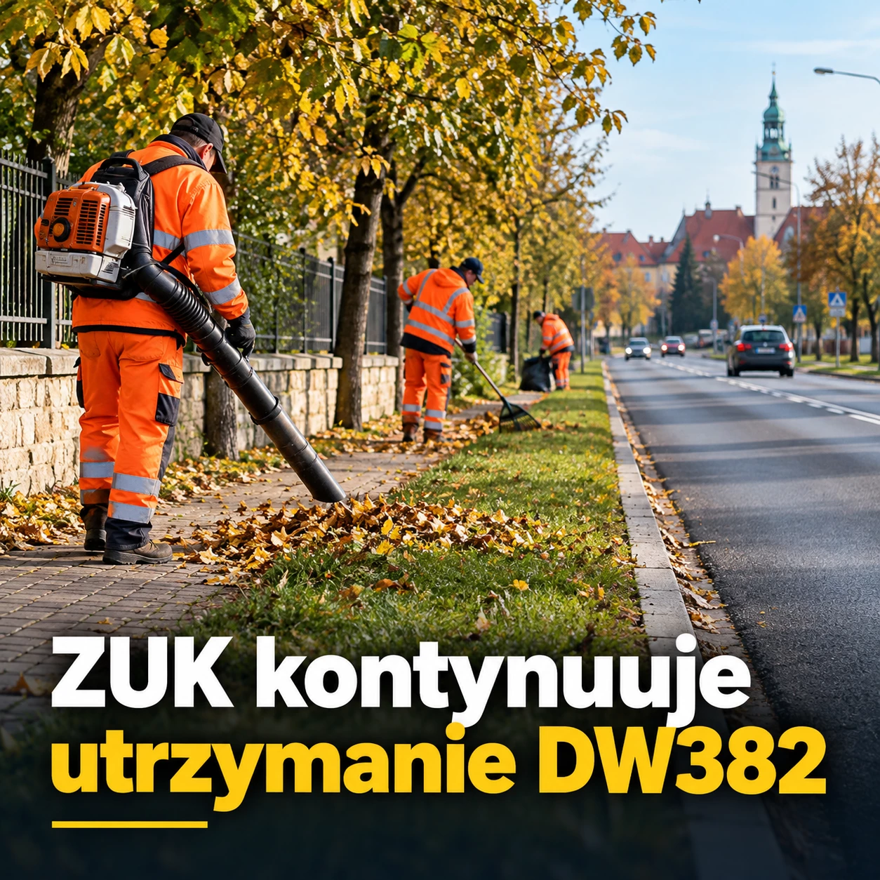 ZUK kontynuuje utrzymanie 5,6 km drogi wojewódzkiej 382